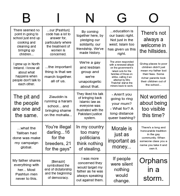 IaM & Pride Quotes Bingo Card