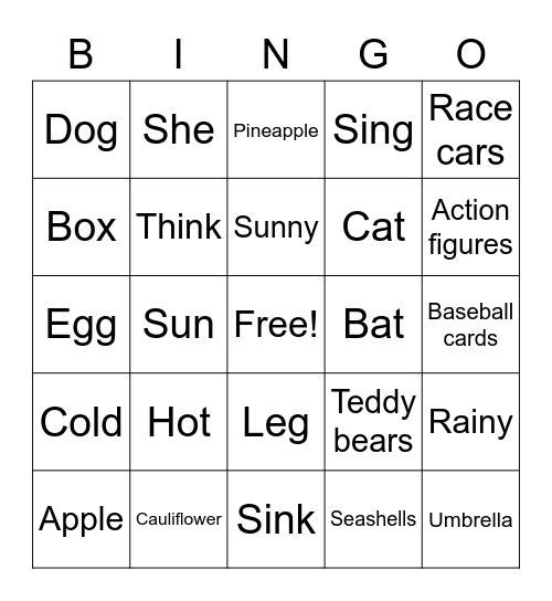 C5 plus lesson 2 book D Bingo Card