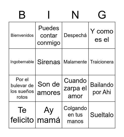 Bingo Card