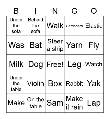 C4 plus lesson 3 book D Bingo Card