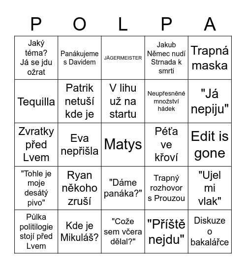 Polpa BINGO Card