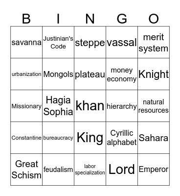 Bingo Card