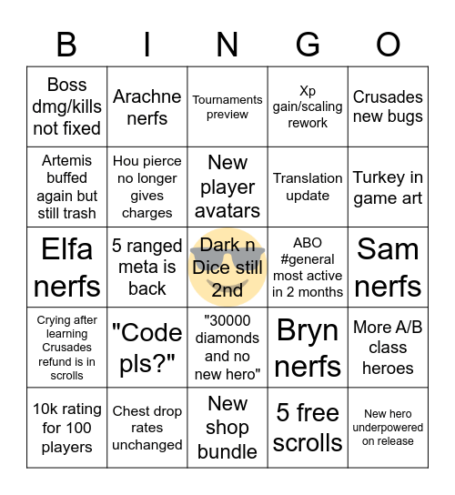 ABO Thanksgiving Canada Bingo Card