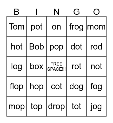 HOP ON TOP Bingo Card