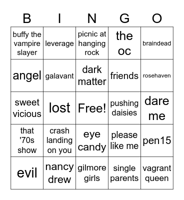 tv show bingo Card