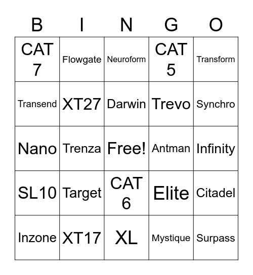 NV Bingo Card
