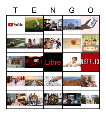 Spanish Weekend Chat Bingo Card