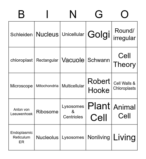 Unit 1 Vocabulary Review Bingo Card