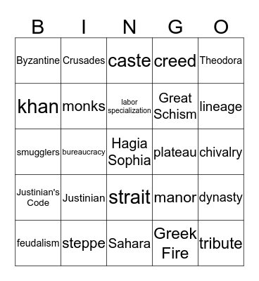 Bingo Card