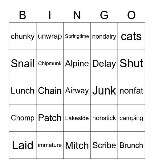 Stella Review 10/14/22 Bingo Card