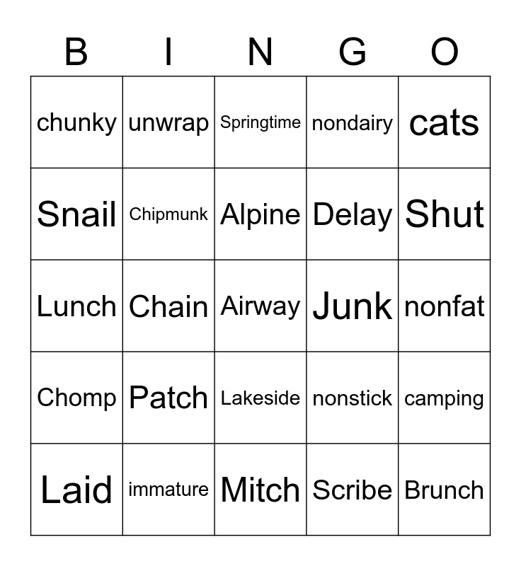 Stella Review 10/14/22 Bingo Card