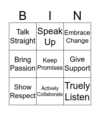 Behaviour Bingo! Bingo Card