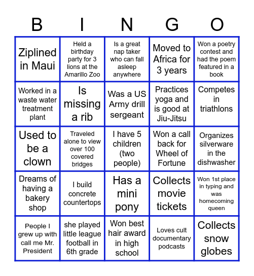 Leadership Shawnee Class #36 Bingo Card