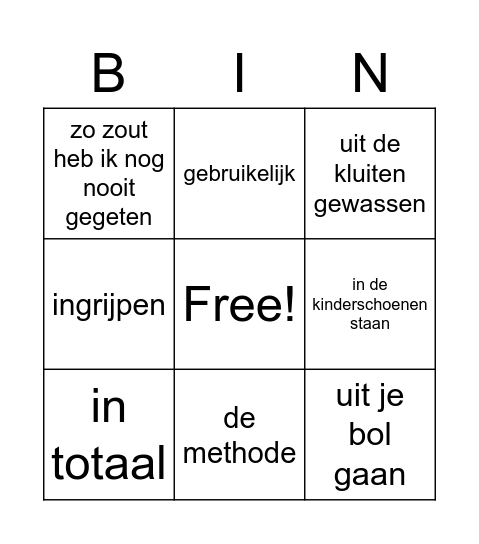 Thema 3 Bingo Card