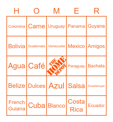 Hispanic Heritage Celebration Bingo Card