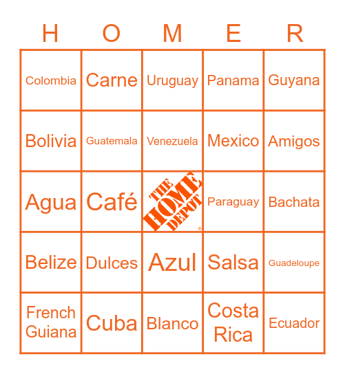 Hispanic Heritage Celebration Bingo Card