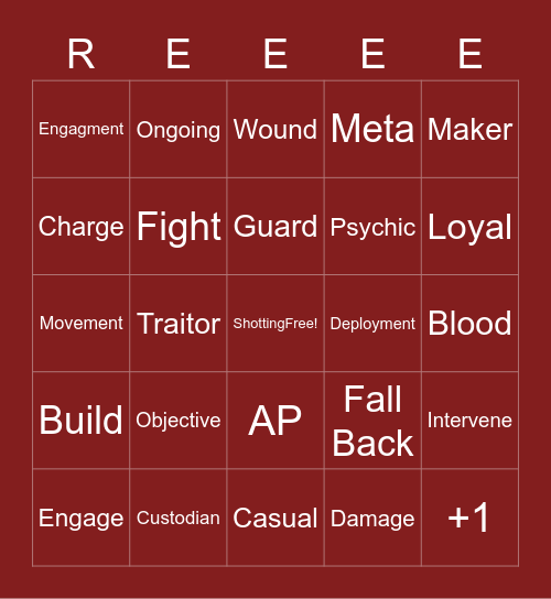 40 Thousand Conferences Bingo Card