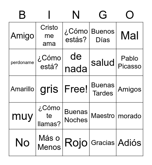 Unit 1 - 5th Grade Bingo Card