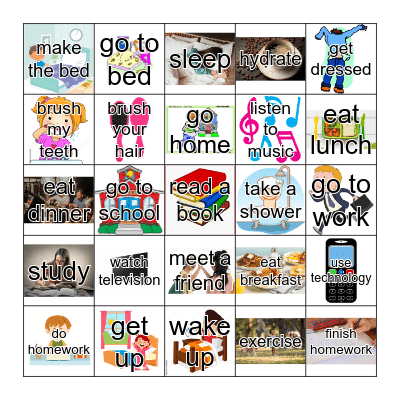 DAILY ROUTINE Bingo Card