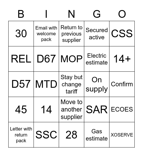 #SEBaintwinningthisone!! Bingo Card