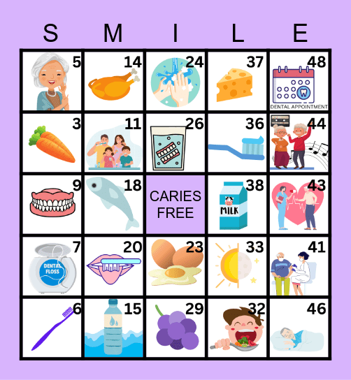 DENTAL BINGO Card