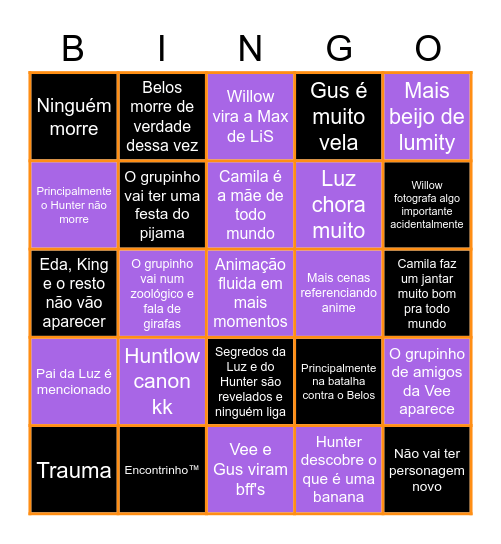 Thanks To Them Bingo Card