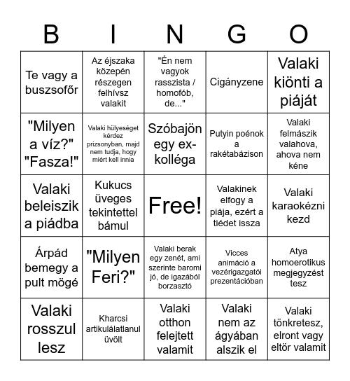 CollaBingo '22 ősz Bingo Card