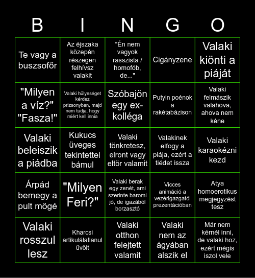 CollaBingo '22 Ősz Bingo Card