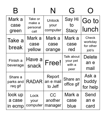 ECMO BINGO Card