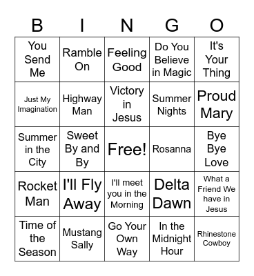 Singo MIX Bingo Card