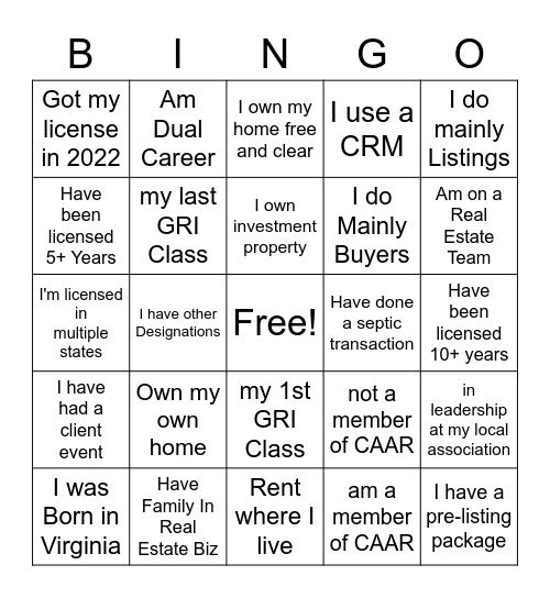 Jeff's GRI Bingo Card