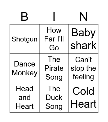 Beaver Bing Beats Bingo Card