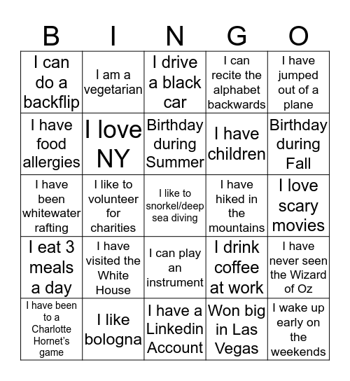 MRR Bingo Card