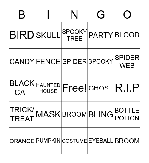 HALLOWEEN BINGO Card