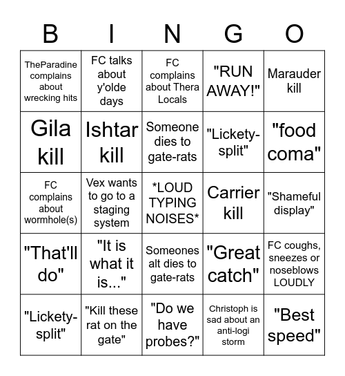 Big Game Hunters Bingo Card