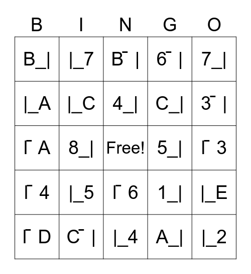 PALMER SYSTEM (MJ) Bingo Card