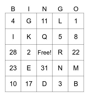 UNIVERSAL SYSTEM (MJ) Bingo Card