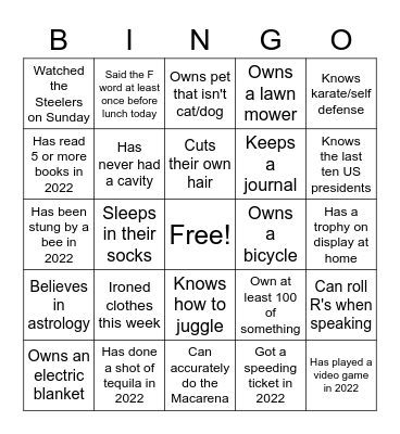 Polished Dental Bingo III Bingo Card