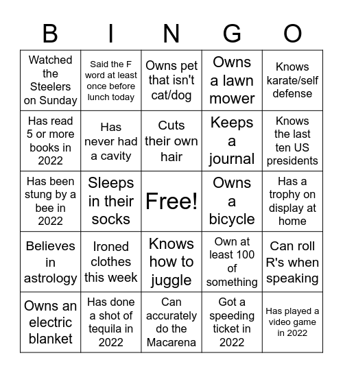 Polished Dental Bingo III Bingo Card