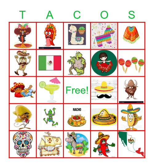 Mexico Independence Bingo Card