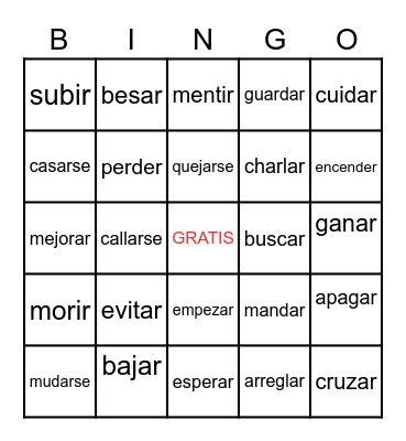 AP Vocabulary--VERBS (1) Bingo Card