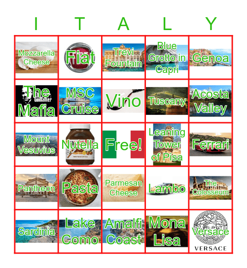 ITALY Bingo Card