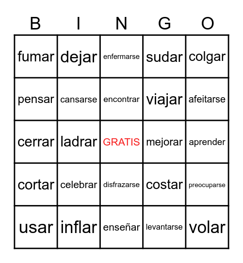 AP Vocabulary--VERBS (2) Bingo Card