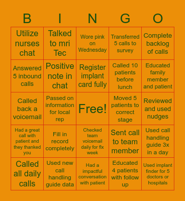 Halloween Bingo Card