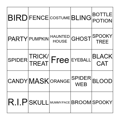 HALLOWEEN BINGO Card