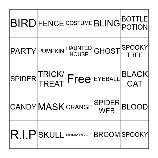 HALLOWEEN BINGO Card