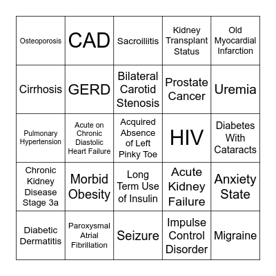 HCC Coder Bingo!!! Bingo Card