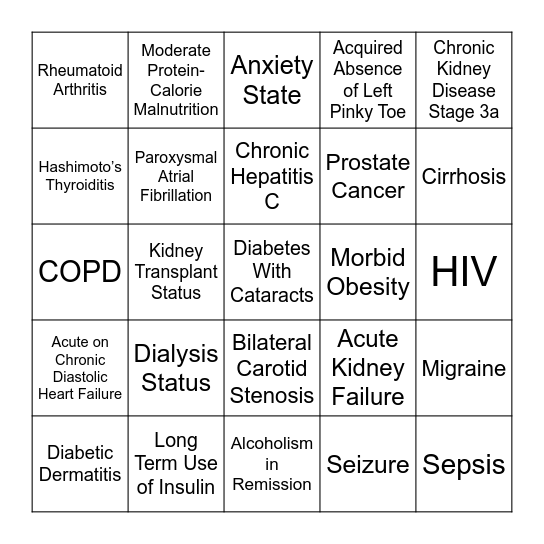 HCC Coder's Bingo Card