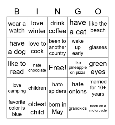 Bingo Card