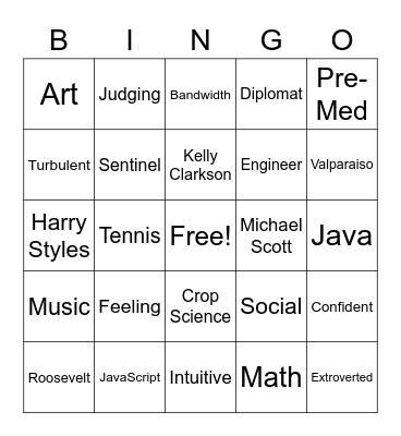 DARING Day 2022 BINGO Card